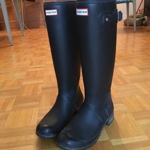 Tall black Hunter boots
